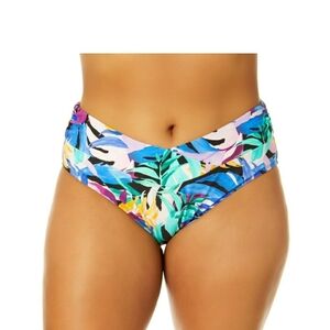 Time and Tru Women's Plus size mid rise V Bikini Swim bottoms